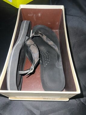 Coach women’s Black Monogram Sandals
